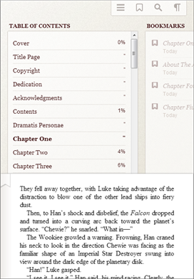 Screenshot showing the OverDrive Read menu open on a smaller screen