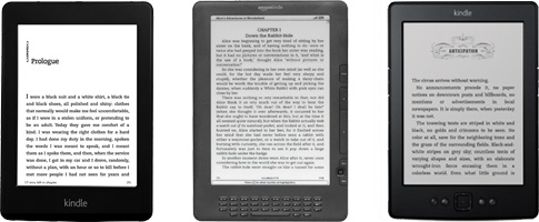 Image of E-Ink Kindle devices